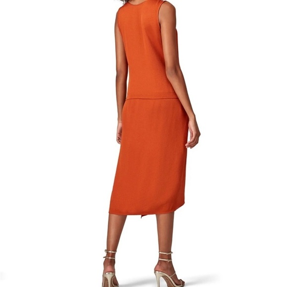 Maria Cornejo Dress Size 4 Burnt Orange Drop Waist Pockets - Picture 10 of 12